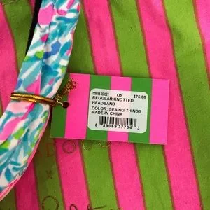 Lilly Pulitzer Regular Knotted Headband Seaing Things Print NWT Preppy Nautical Lilly Pulitzer | Accessories | Lilly Pulitzer Regular  main image 3